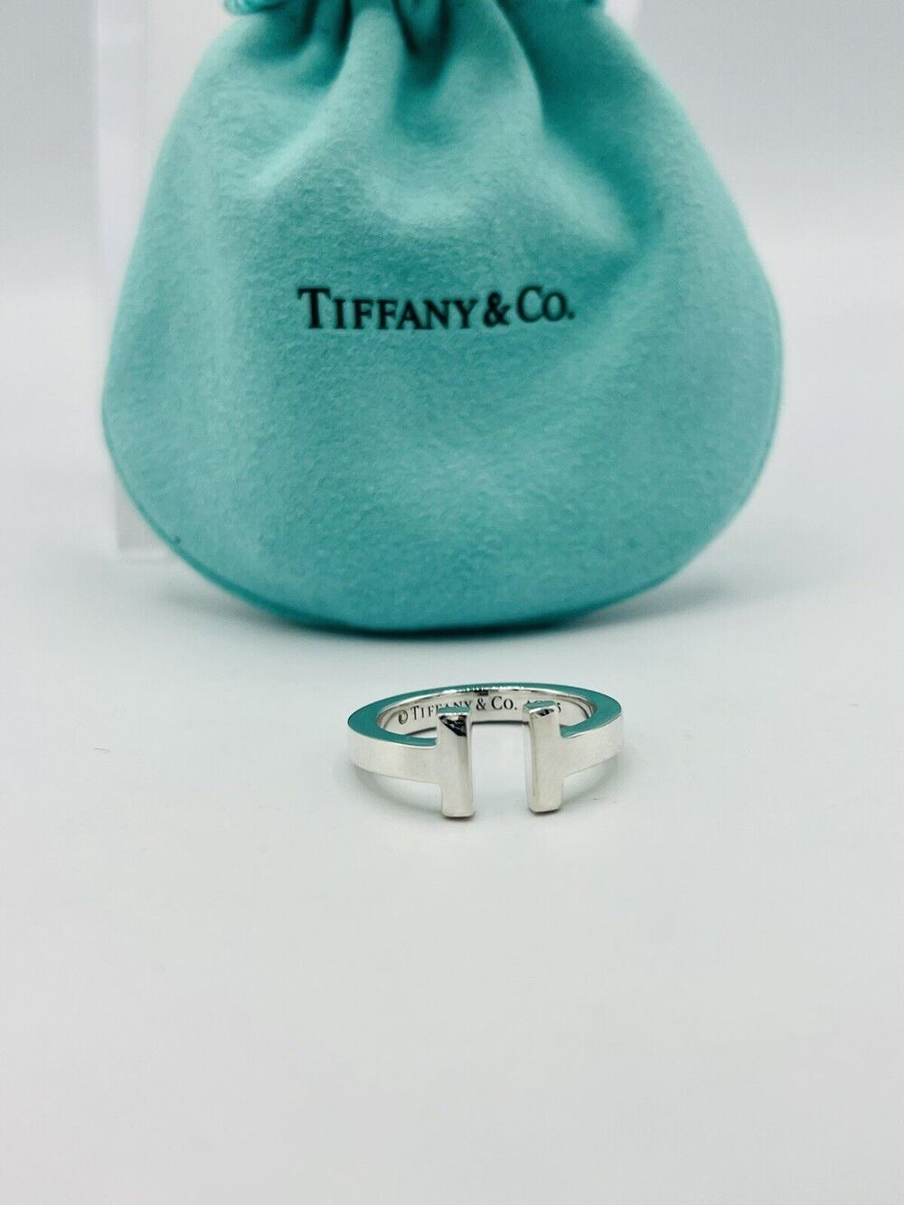 Tiffany & Co. T Square Ring in Sterling Silver Size 7